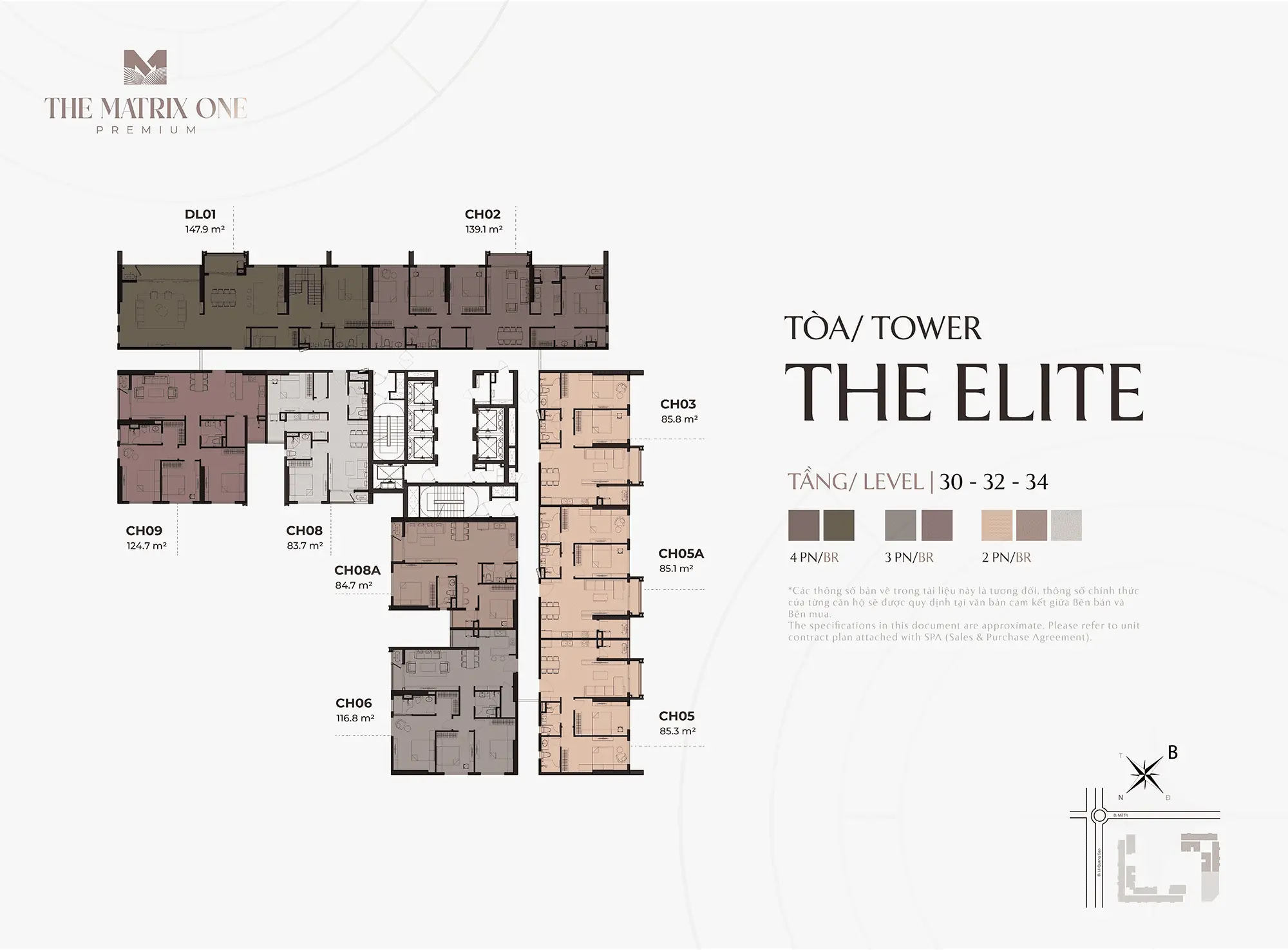 Mặt bằng điển hình Tầng 30, 32, 34 tòa The Elite tại dự án The Matrix One Premium của chủ đầu tư MIK Group Mặt bằng điển hình Tầng 30, 32, 34 tòa The Elite tại dự án The Matrix One Premium của chủ đầu tư MIK Group