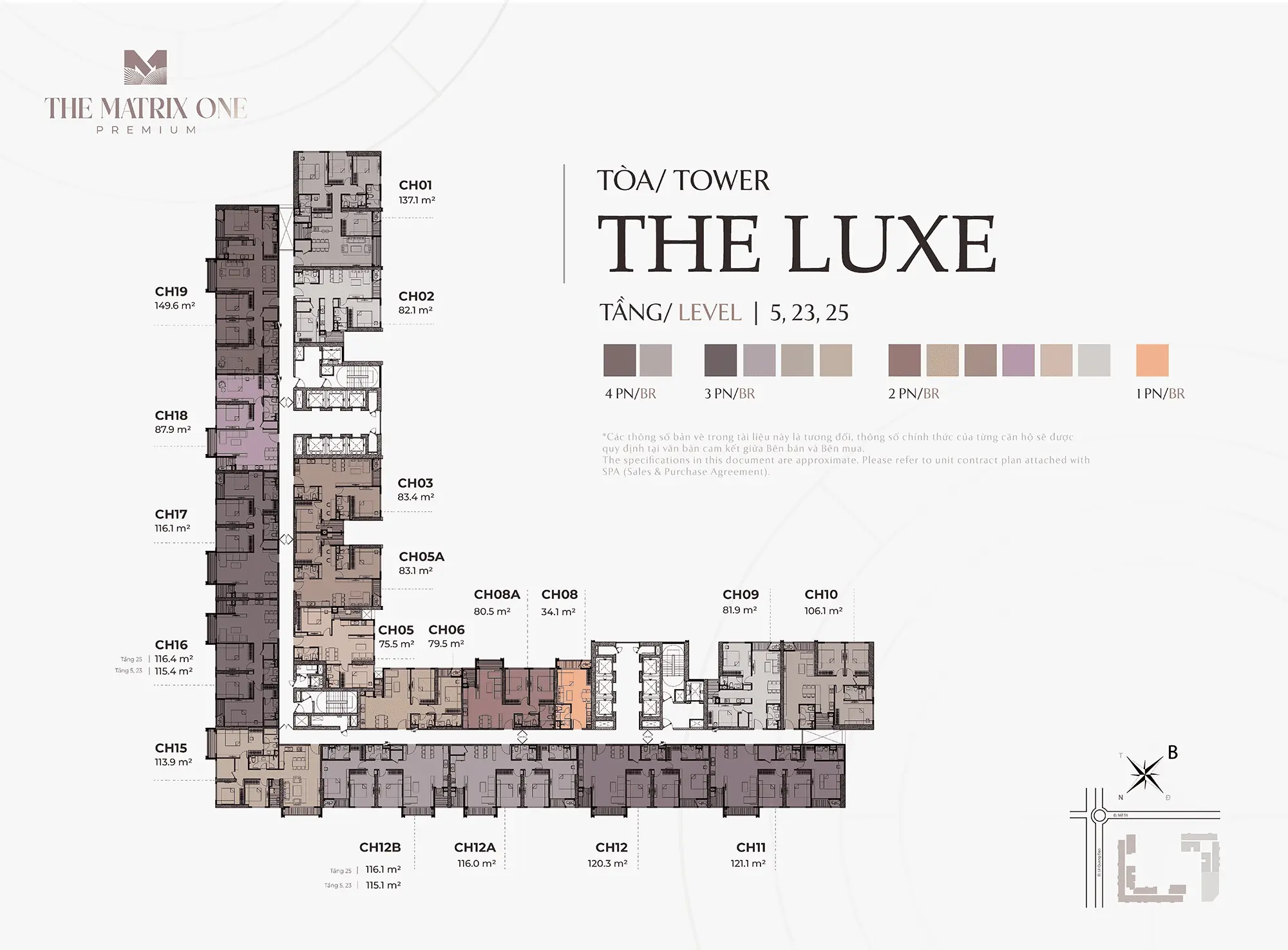 Mặt bằng điển hình Tầng 5, 23, 25 tòa The Luxe tại dự án The Matrix One Premium của chủ đầu tư MIK Group Mặt bằng điển hình Tầng 5, 23, 25 tòa The Luxe tại dự án The Matrix One Premium của chủ đầu tư MIK Group