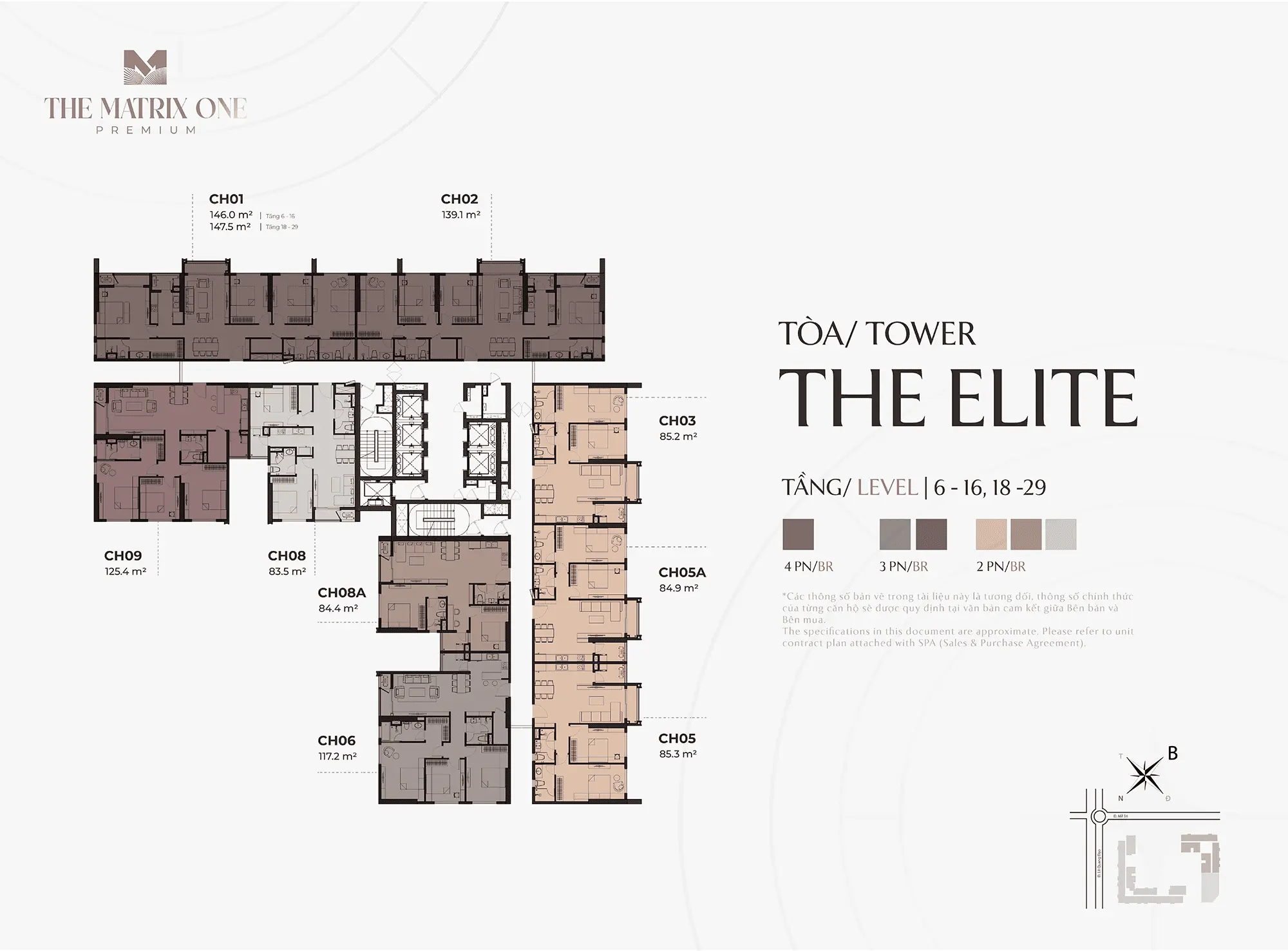 Mặt bằng điển hình Tầng 6 đến Tầng 16 và Tầng 18 đến Tầng 29 tòa The Elite tại dự án The Matrix One Premium của chủ đầu tư MIK Group Mặt bằng điển hình Tầng 6 đến Tầng 16 và Tầng 18 đến Tầng 29 tòa The Elite tại dự án The Matrix One Premium của chủ đầu tư MIK Group