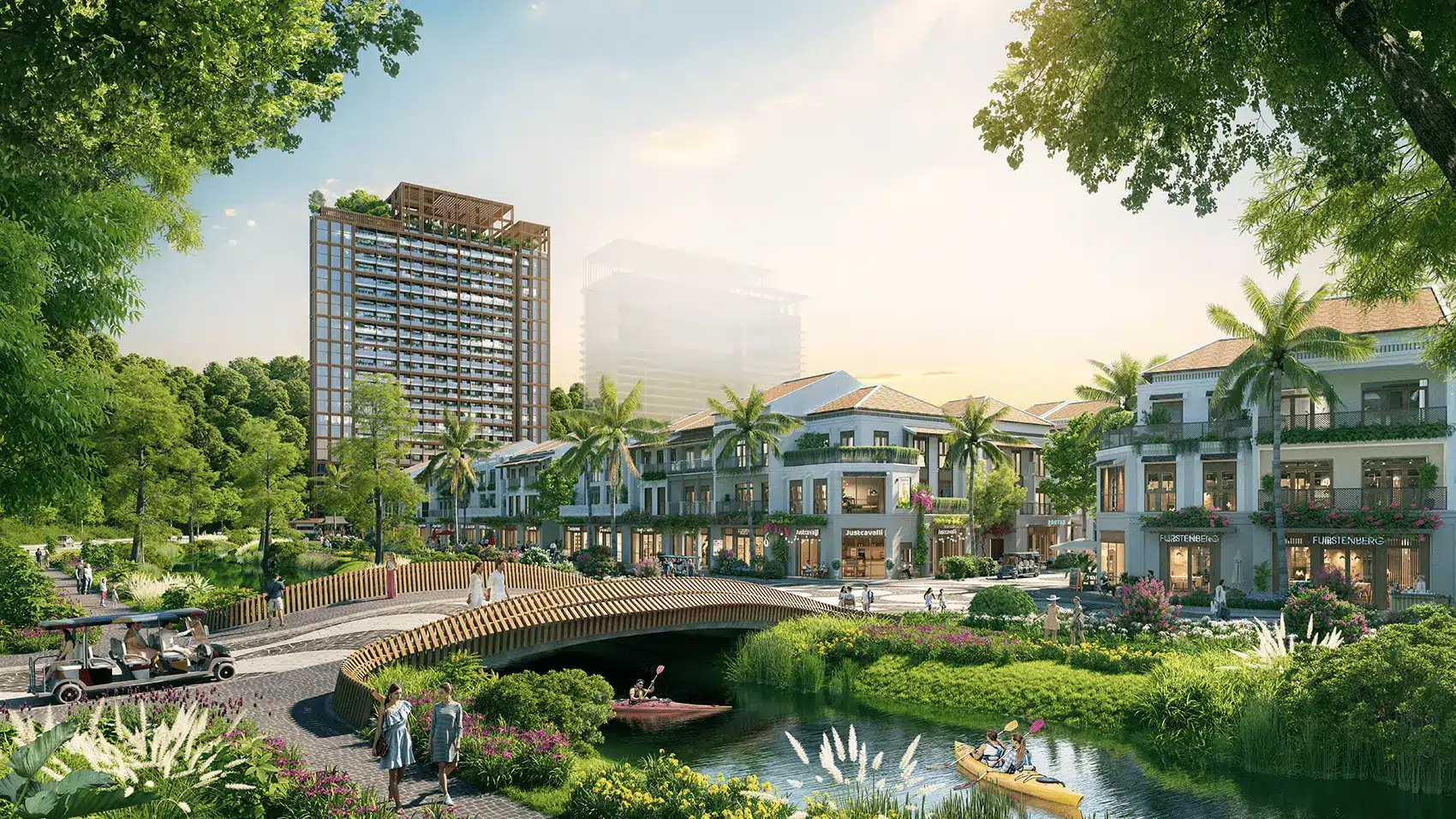 Khu nghỉ dưỡng và thương mại đẳng cấp Xanh Island Cát Bà, hòa mình vào thiên nhiên tuyệt đẹp.
