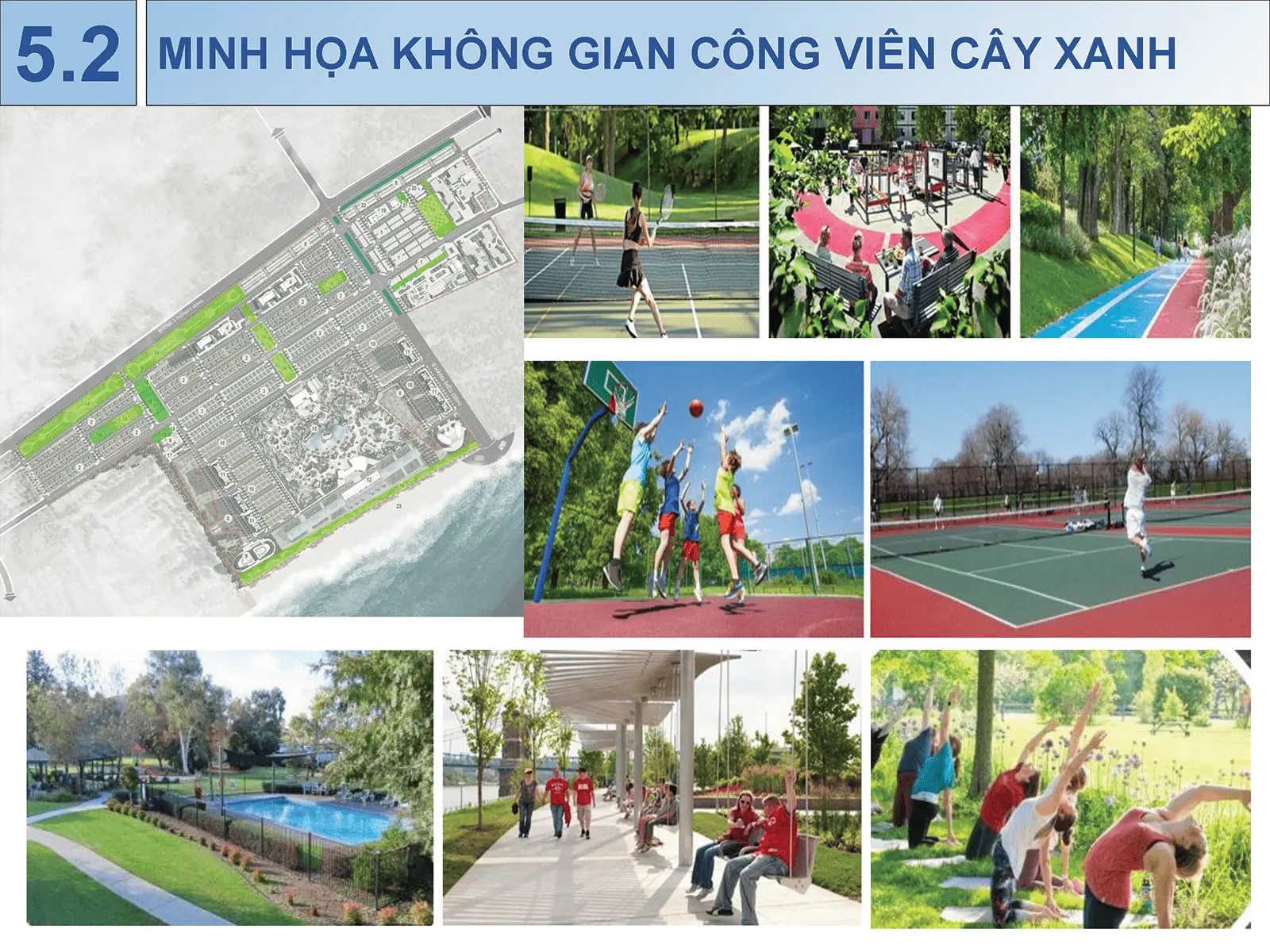 Minh họa khu công viên cây xanh khu đô thị Sun Group Vũng Tàu, mang lại không gian sống xanh mát và tiện ích cho cư dân.
