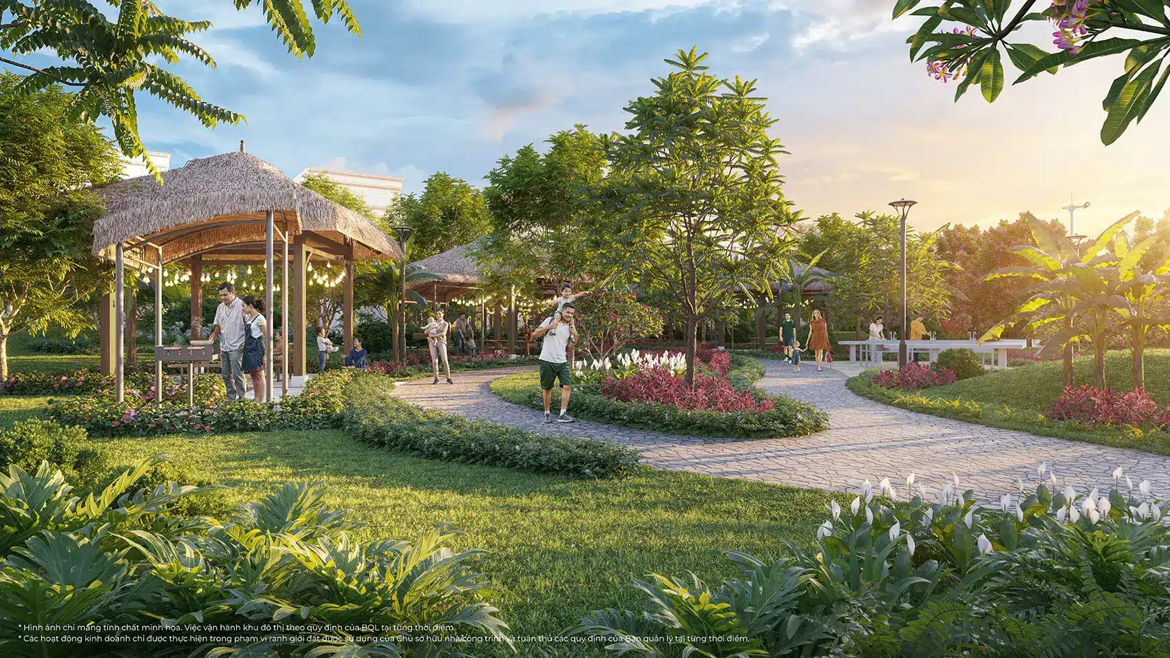 Công viên xanh mát tại Vinhomes Green City mang đến không gian sống sinh thái, hiện đại cho cư dân.
